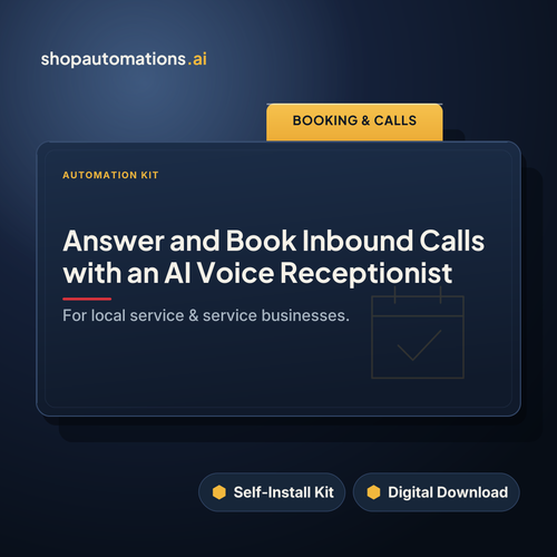 Answer and Book Inbound Calls with an AI Voice Receptionist