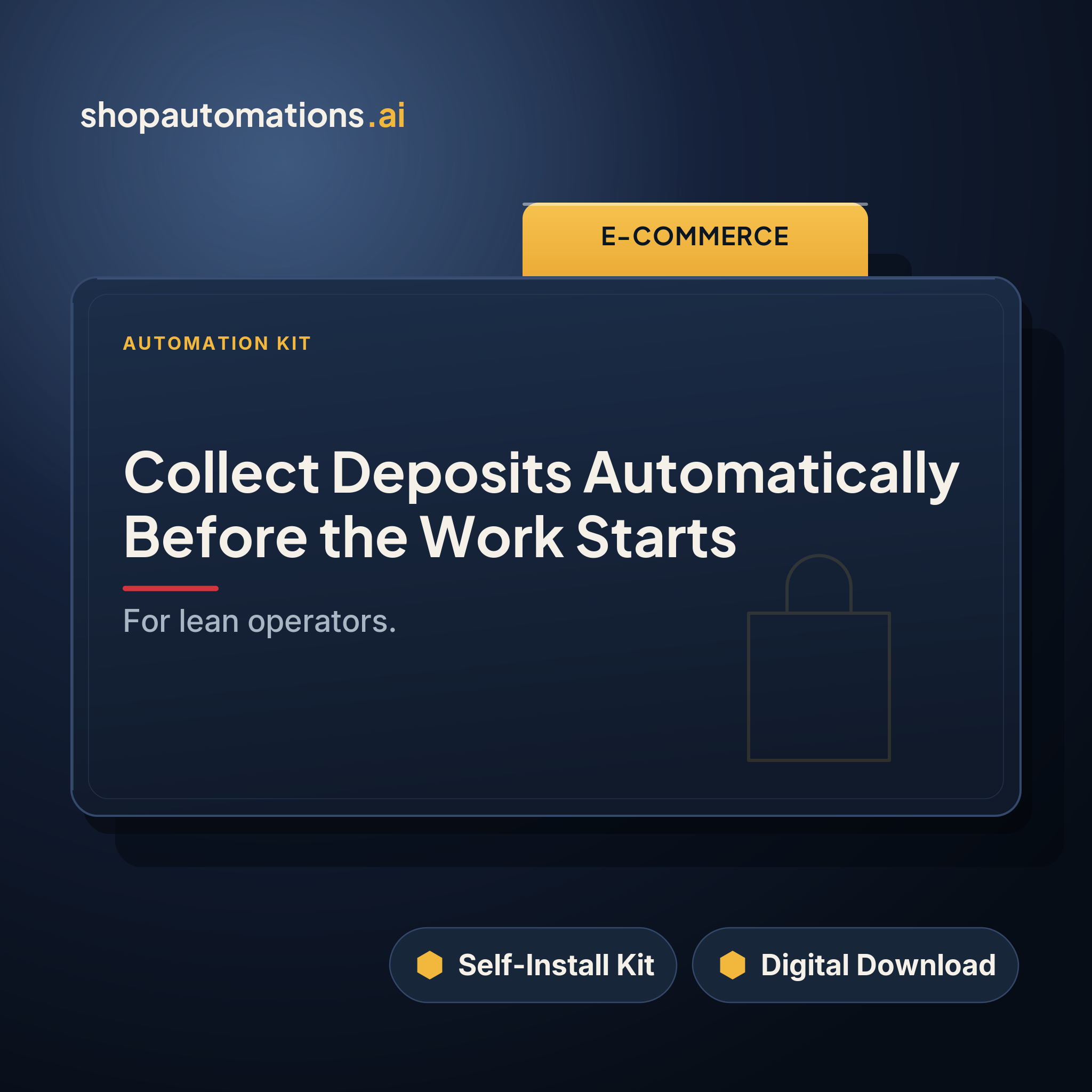 Collect Deposits Automatically Before the Work Starts