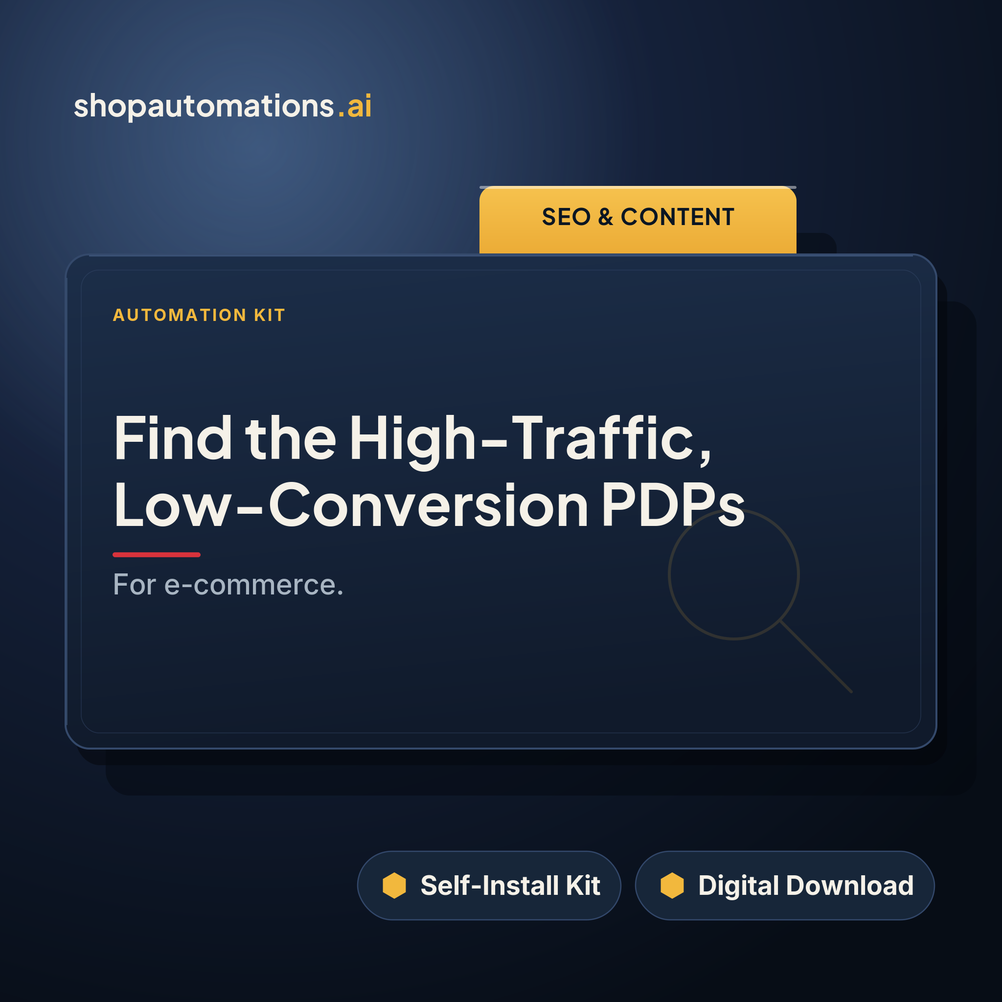 Find the High-Traffic, Low-Conversion PDPs