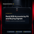 Rank B2B Accounts by Fit and Buying Signals. For agencies, coaches & consultants & solopreneurs. Lead Generation self-install kit card.