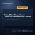 Review NDA, MSA, and Vendor Contracts in Plain English with a Redline