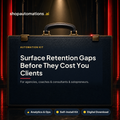 Surface Retention Gaps Before They Cost You Clients. For agencies, coaches & consultants & solopreneurs. Analytics & Ops self-install kit card.