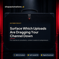 Surface Which Uploads Are Dragging Your Channel Down. For coaches & consultants, content creators & solopreneurs. SEO & Content self-install kit card.