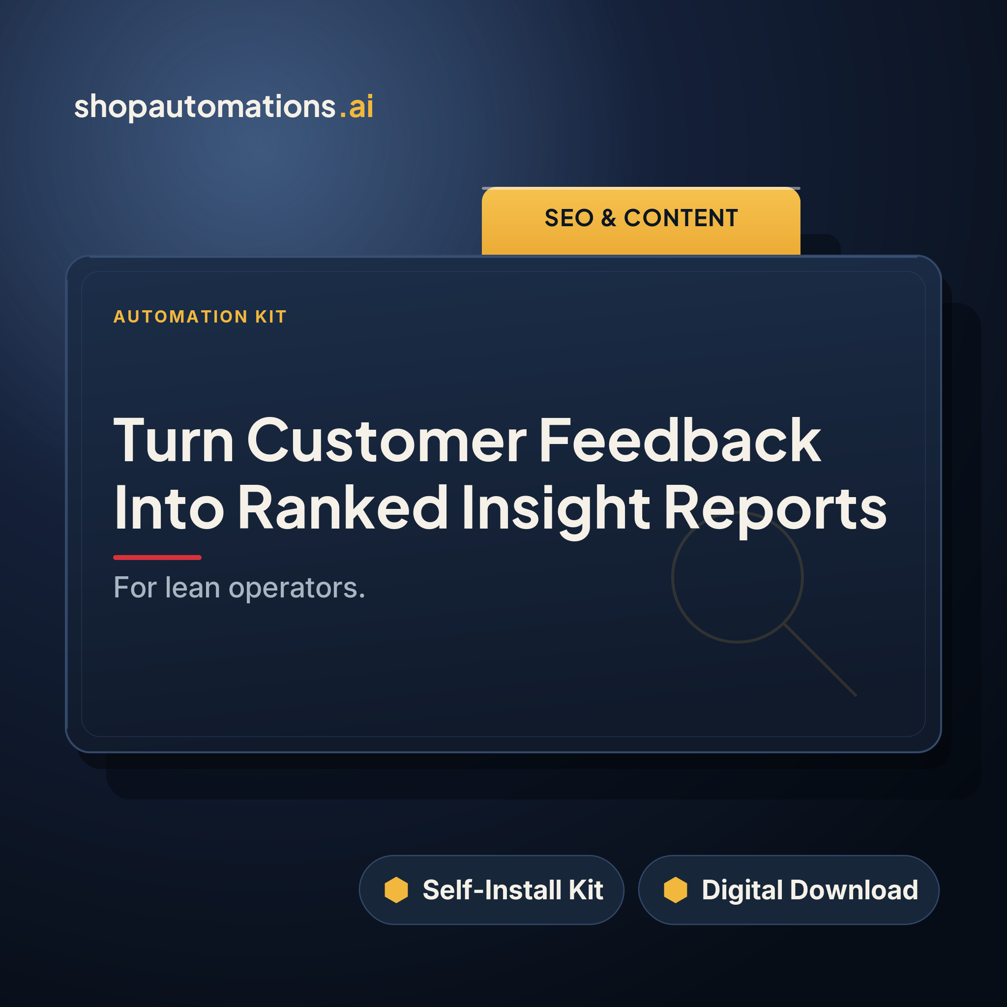Turn Customer Feedback Into Ranked Insight Reports