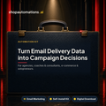 Turn Email Delivery Data into Campaign Decisions. For agencies, coaches & consultants, e-commerce & solopreneurs. Email Marketing self-install kit card.