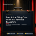 Turn Stripe Billing Data into Clear Revenue Snapshots. For agencies, coaches & consultants, e-commerce & solopreneurs. Billing & Payments self-install kit card.